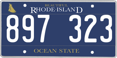RI license plate 897323