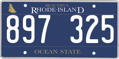 RI license plate 897325