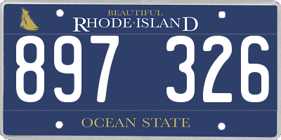 RI license plate 897326