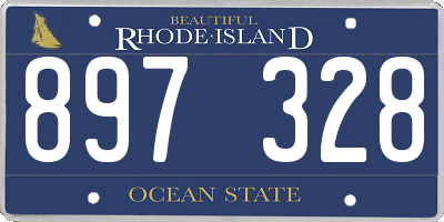 RI license plate 897328