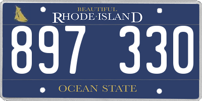RI license plate 897330