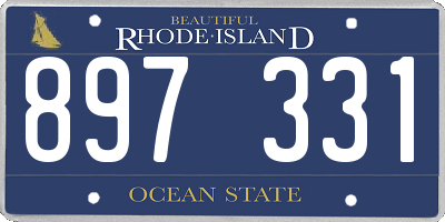 RI license plate 897331