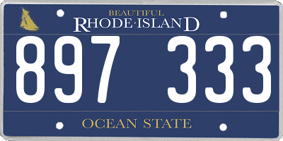 RI license plate 897333