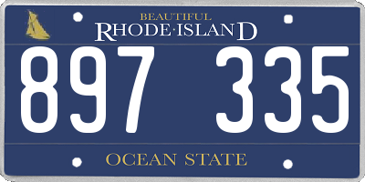 RI license plate 897335