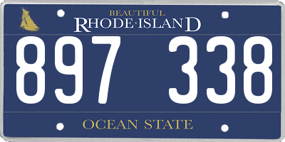 RI license plate 897338