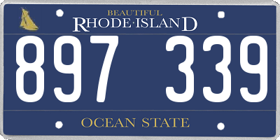 RI license plate 897339