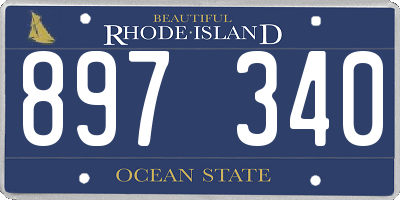RI license plate 897340