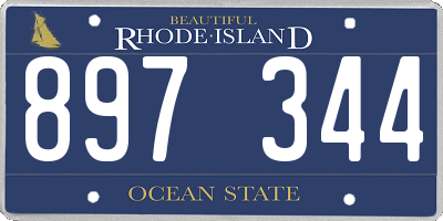 RI license plate 897344