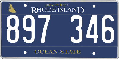 RI license plate 897346