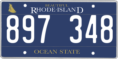RI license plate 897348