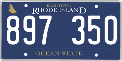 RI license plate 897350