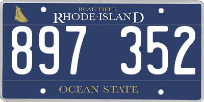 RI license plate 897352