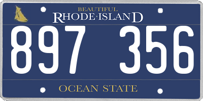 RI license plate 897356
