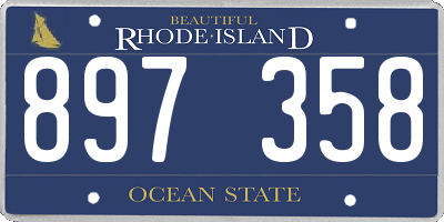 RI license plate 897358