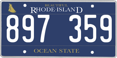 RI license plate 897359