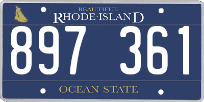RI license plate 897361