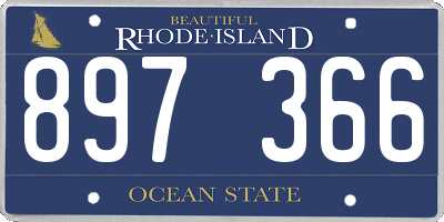 RI license plate 897366
