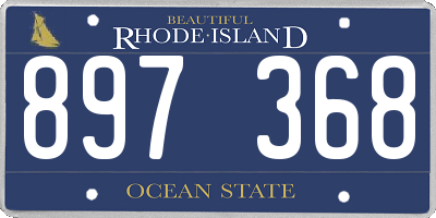 RI license plate 897368