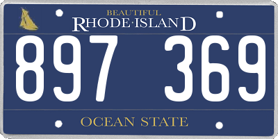RI license plate 897369