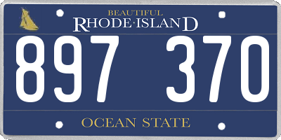 RI license plate 897370