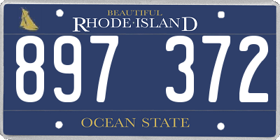 RI license plate 897372