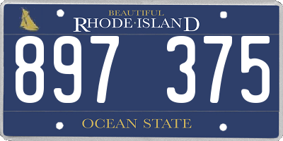 RI license plate 897375