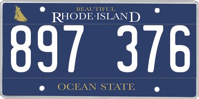 RI license plate 897376