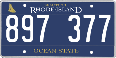 RI license plate 897377
