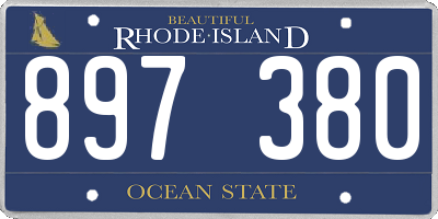 RI license plate 897380