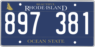 RI license plate 897381