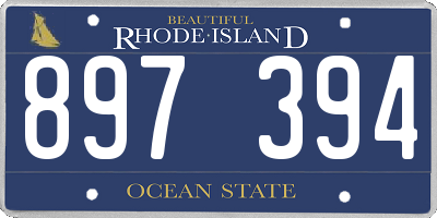 RI license plate 897394