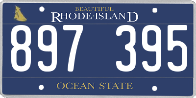 RI license plate 897395