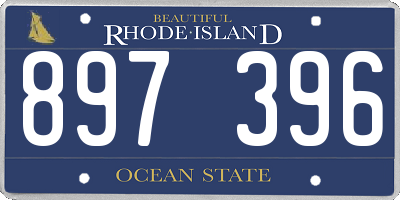 RI license plate 897396
