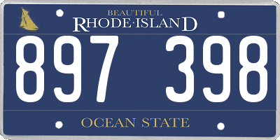 RI license plate 897398
