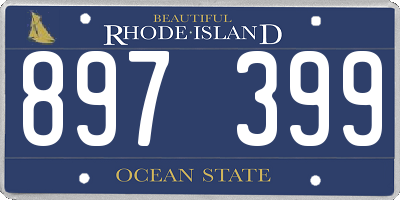 RI license plate 897399