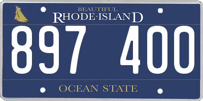 RI license plate 897400