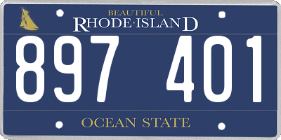 RI license plate 897401