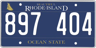 RI license plate 897404