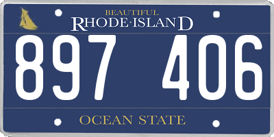 RI license plate 897406
