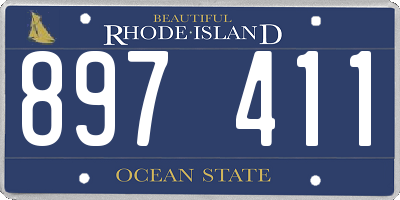 RI license plate 897411
