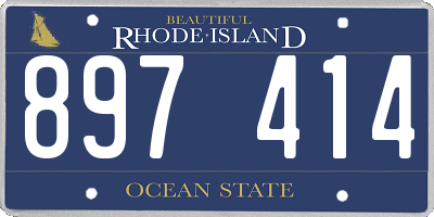 RI license plate 897414