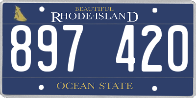RI license plate 897420