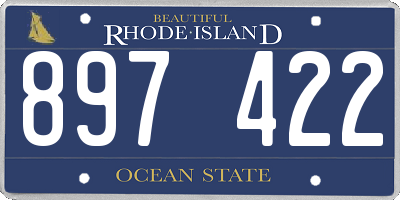 RI license plate 897422