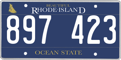 RI license plate 897423