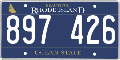RI license plate 897426