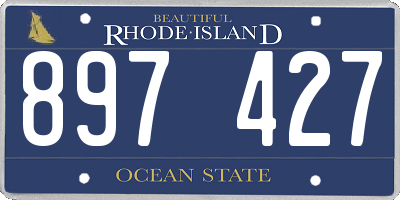 RI license plate 897427