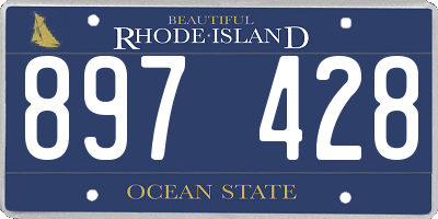 RI license plate 897428