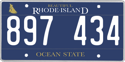 RI license plate 897434