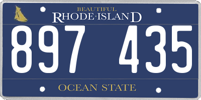 RI license plate 897435