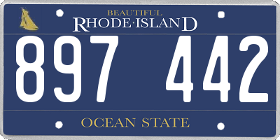 RI license plate 897442